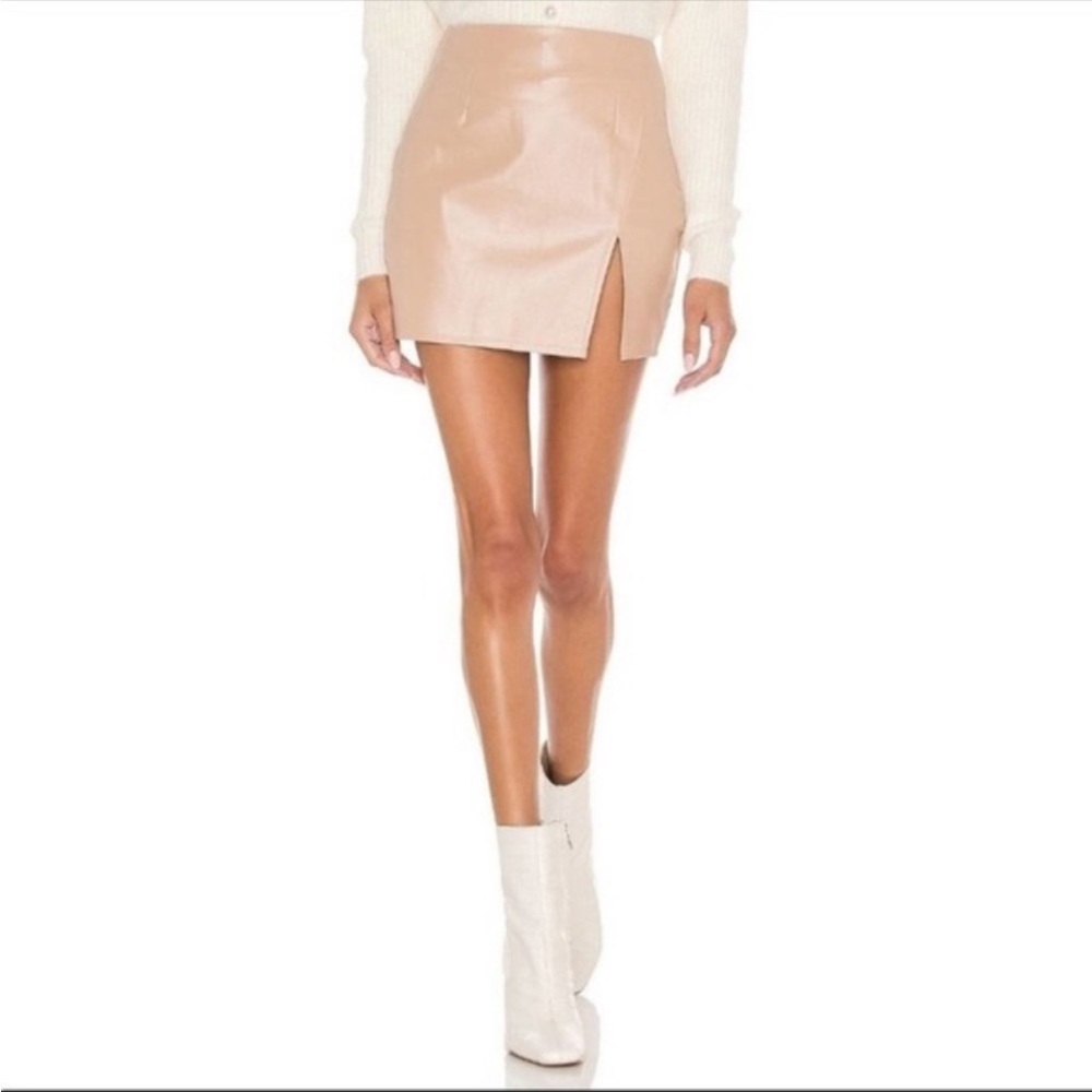 Superdown Latex Mini Skirt